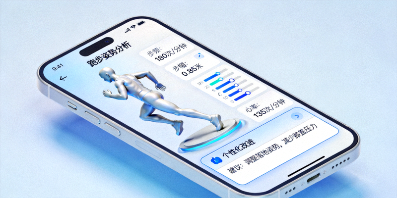 手机应用程序分析用户跑步姿势和运动数据，提供个性化改进建议