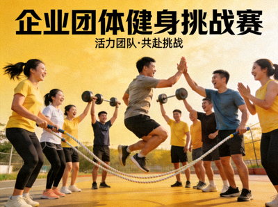 企业员工参与团体健身挑战赛，展现团队协作与运动活力